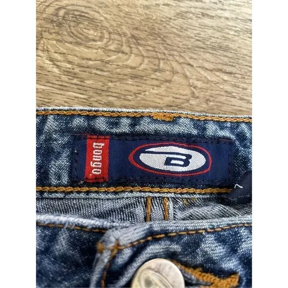 Bongo 90’s Y2K Vintage Low Ride Flare Blue Jeans Juniors 7 - Picture 3 of 9